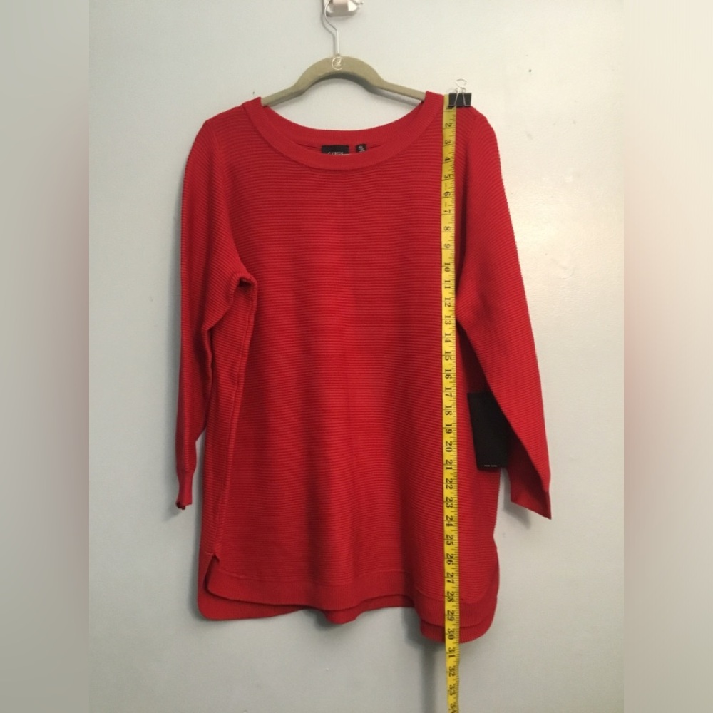 Cyrus Bold Red Ribbed Sweater - Picture 12 of 14